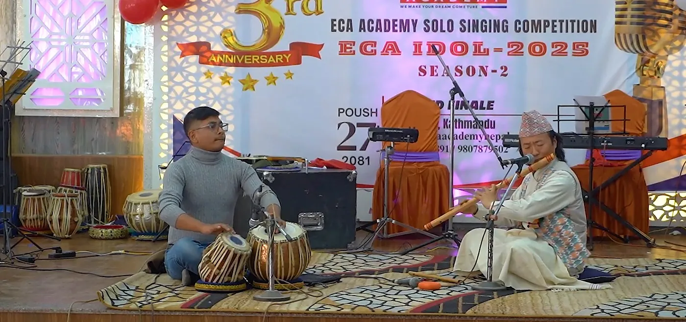 Bansuri and tabla raag performance at the ECA Idol 2025 finale