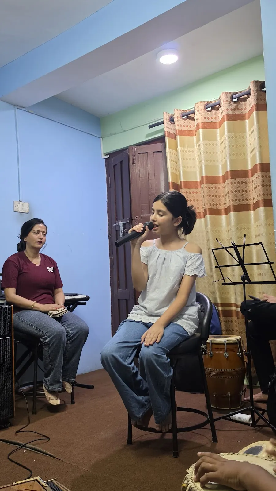 A one-to-one vocal lesson at ECA Academy