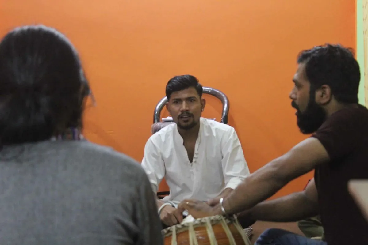 An early tabla class at ECA Academy